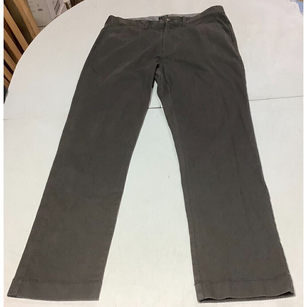 Men's J. Crew Sutton Stretch Chino Flex Dress Pants Size 34x32 Grey